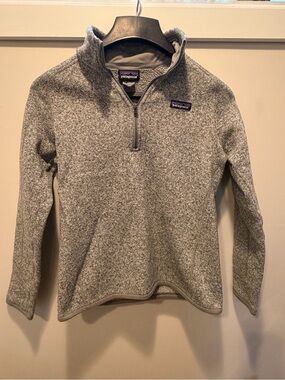 Patagonia Heather Gray Fleece Quarter-Zip